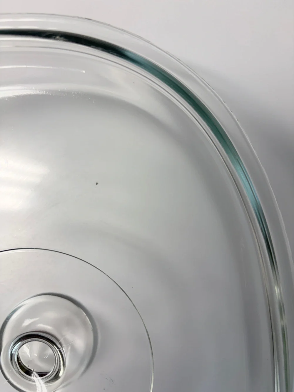 Pyrex DC 1 1/2 C A Clear Glass Oval Replacement Lid Rim Marked 32